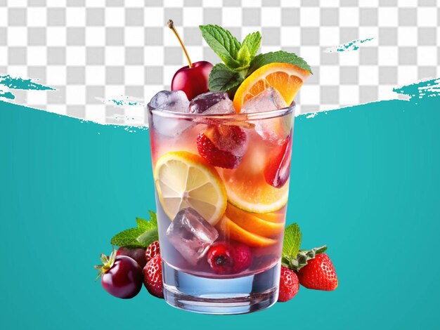 PSD fruit juice with crushed ice and fruit slices