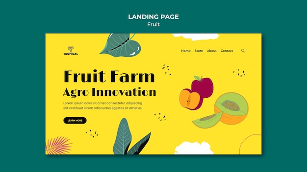 PSD fruit landing page