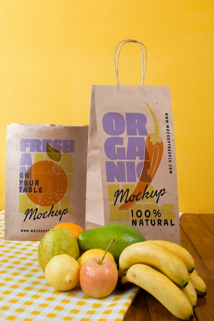 PSD fruit packaging mockup design