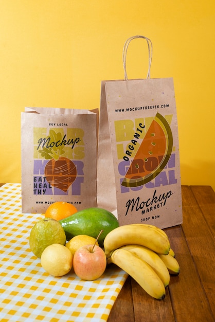 Fruit packaging mockup design