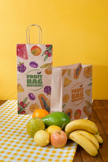 Fruit packaging mockup design