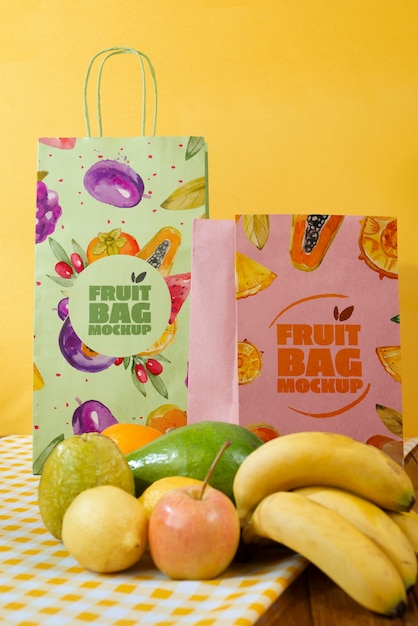 PSD fruit packaging mockup design