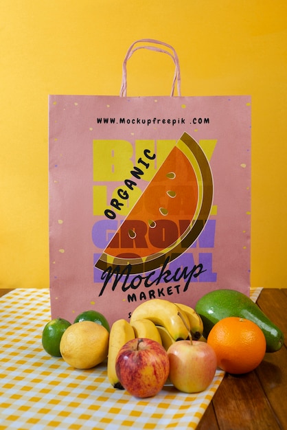 Design mockup di imballaggi per frutta