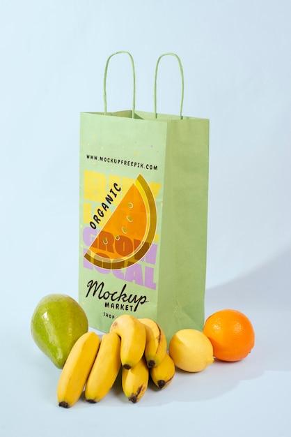 PSD fruit packaging mockup design