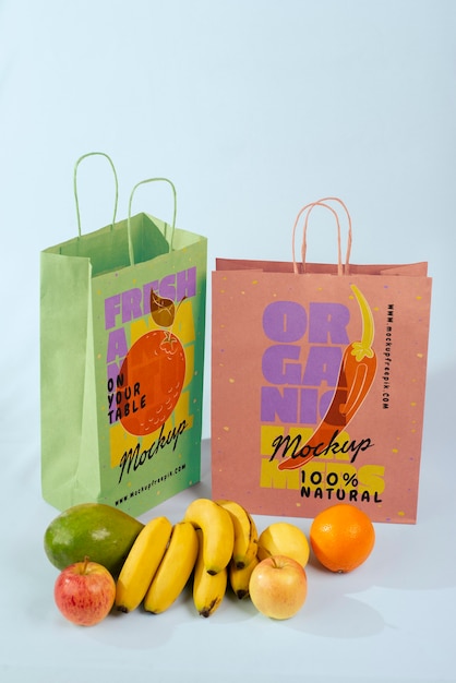 PSD fruit packaging mockup design