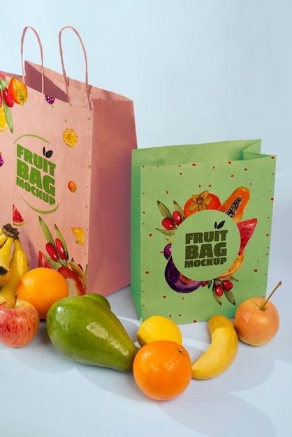 PSD fruit packaging mockup design