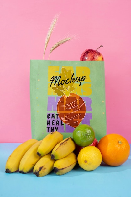 PSD fruit packaging mockup design