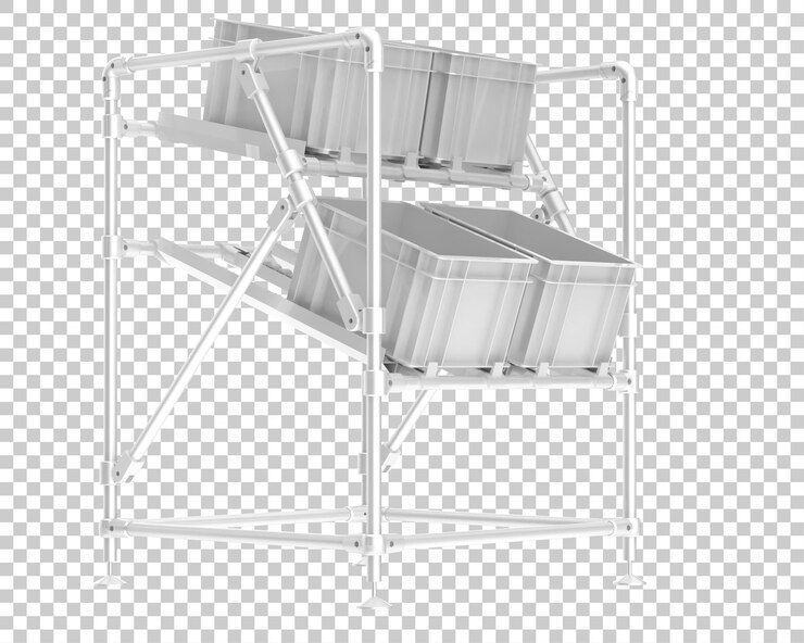 PSD 투명 배경에 고립 된 과일 랙 3d 렌더링 그림