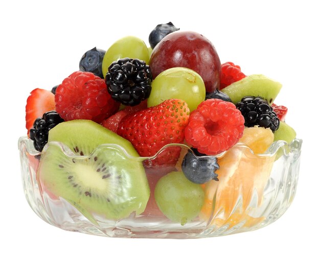 Fruit salad with transparent background