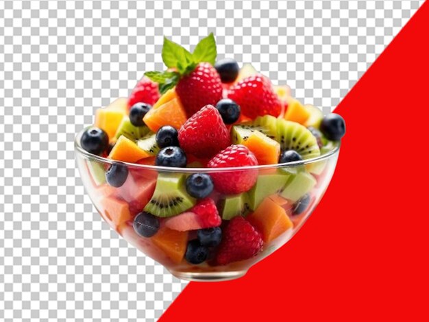 Fruit salat isolated on a transparent background