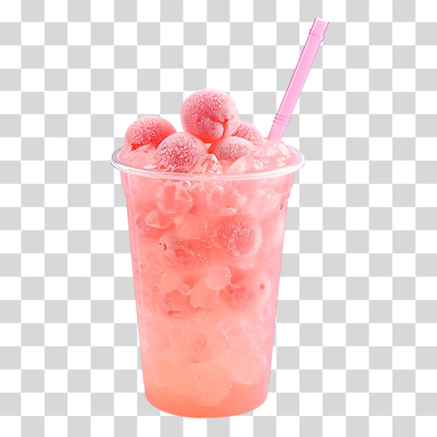 Premium PSD | Fruit smoothie cold transparent background