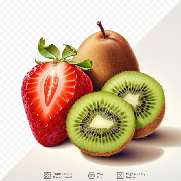 PSD spuntino alla frutta, kiwi, fragole e pera