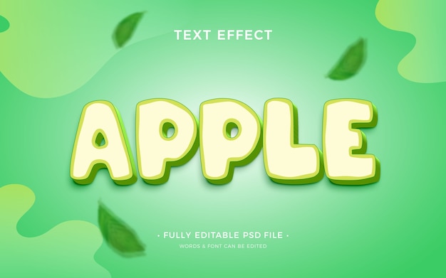 PSD fruit  text effect