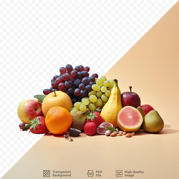 PSD fruit on a transparent background