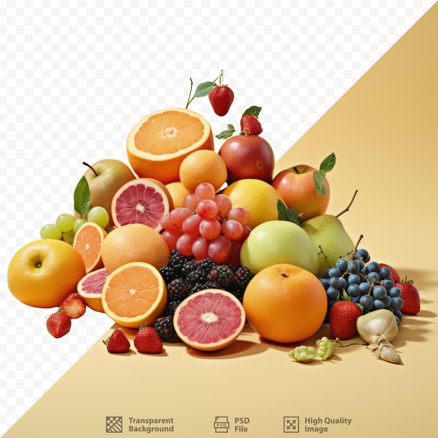 Fruit on a transparent background