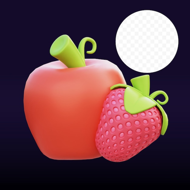 Иллюстрация фруктов 3d