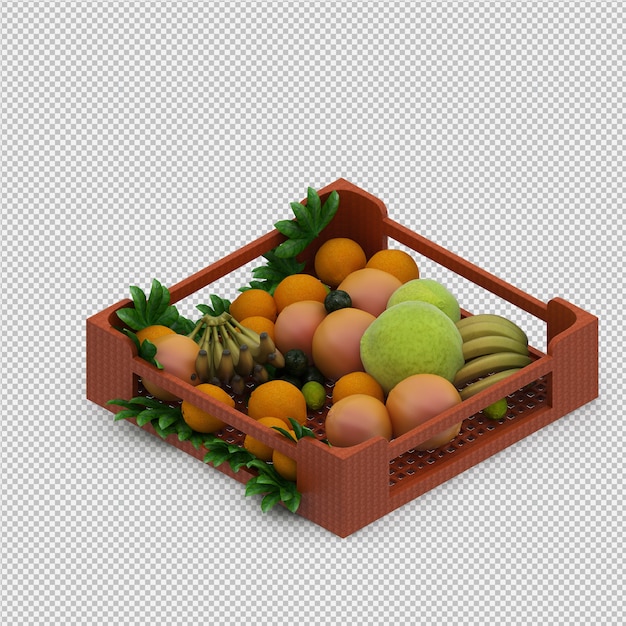 과일 3D 렌더링