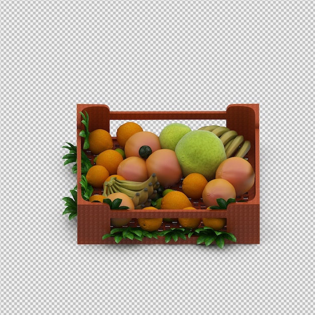 PSD fruits 3d render