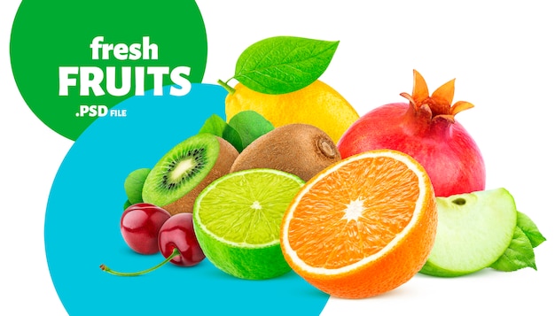 Fruits and berries collection banner