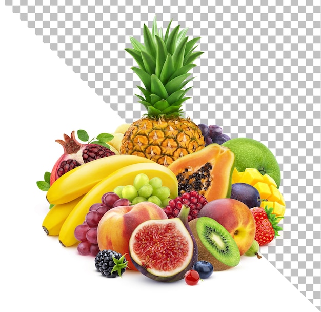 Fruits and berries isolated