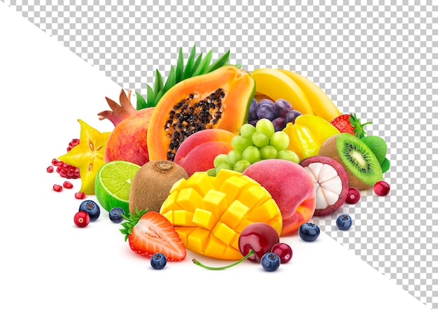 Fruits and berries isolated