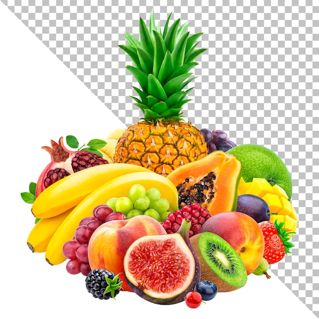 PSD fruits isolated