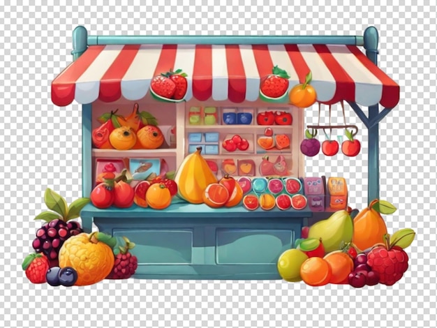 PSD fruitwinkel van cartoons