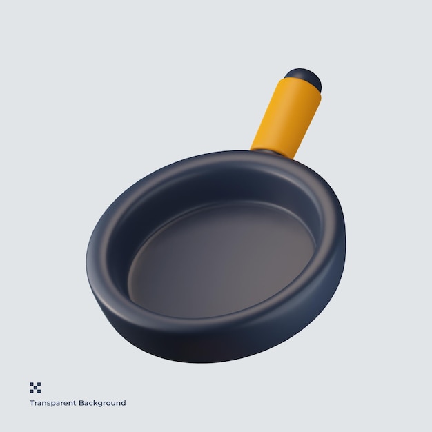 PSD frying pan 3d illustration