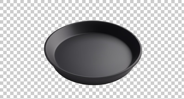 PSD frying pan withoute handle on transparent background