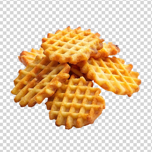 Frytki Waflowane Na Przezroczystym Tle