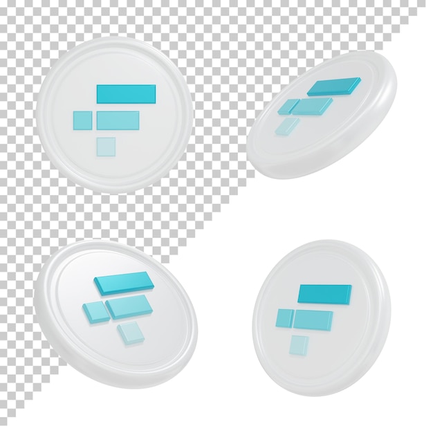 FTX Token monety kryptowalut renderowania 3d