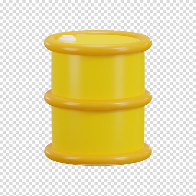 PSD fuel drum container icon 3d render