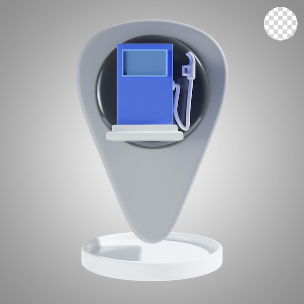 Fuel pump location 3d icon