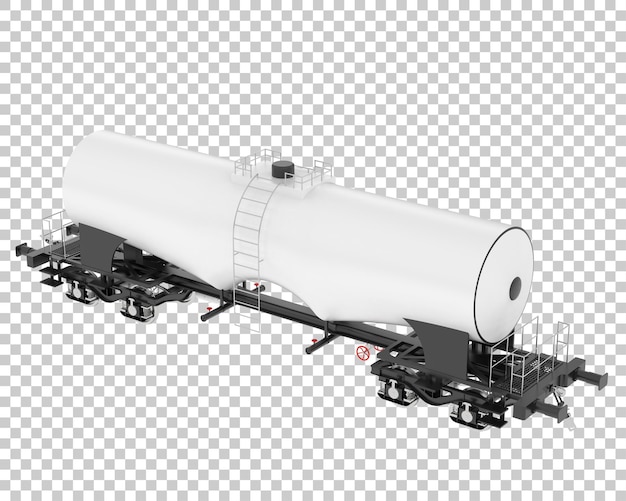 PSD fuel wagon on transparent background 3d rendering illustration