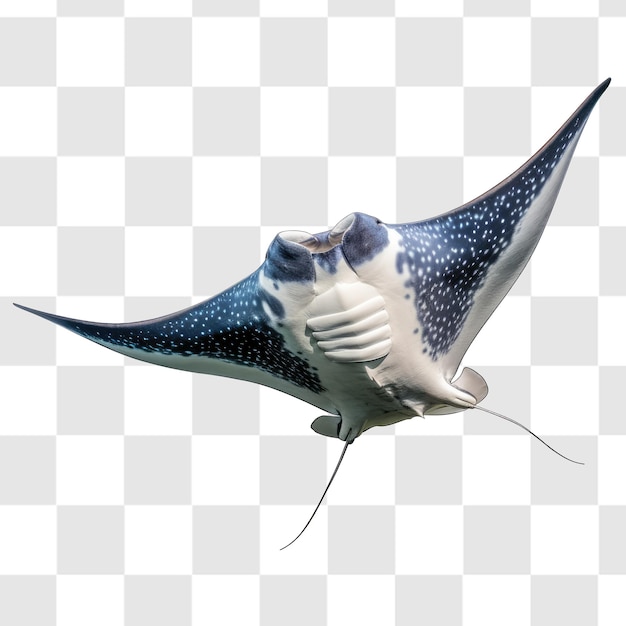 PSD full body view of a manta ray transparency background psd