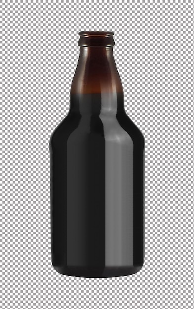 PSD full brown beer bottle