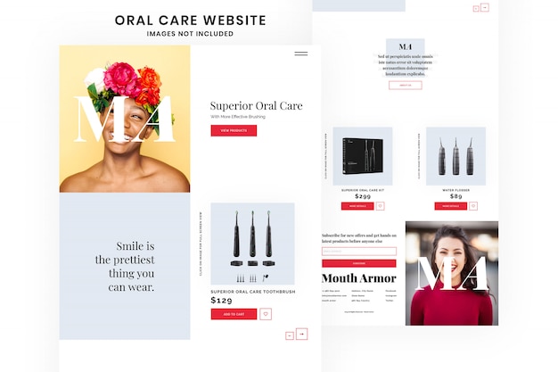 PSD full dental care website template