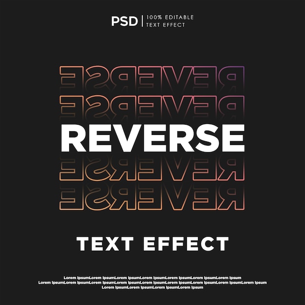 PSD full editable psd reverse clone text effect