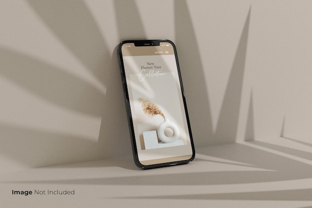 Schermo intero-nero-smartphone-mockup-design