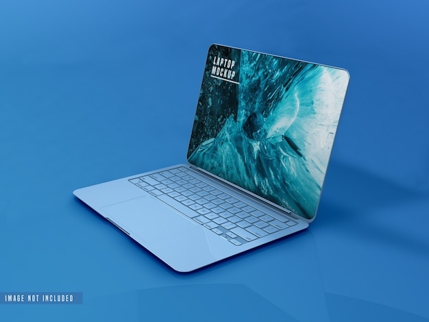 Design mockup per laptop a schermo intero