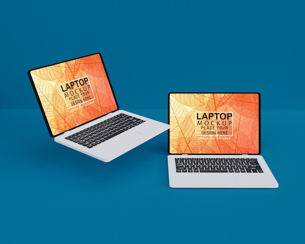 Design mockup per laptop a schermo intero