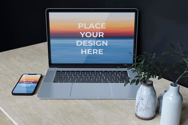 Full-screen-smartphone-en-laptop-mockup-ontwerp