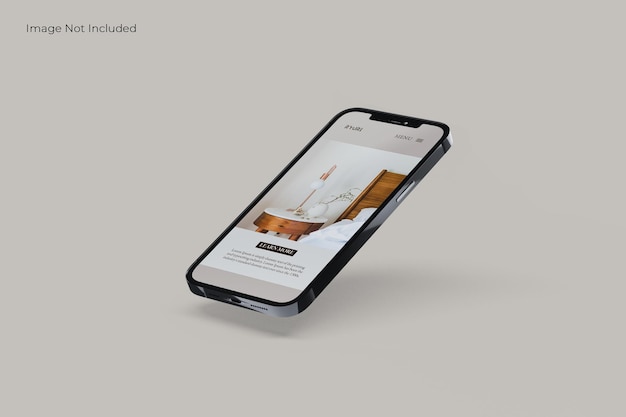 Design mockup per smartphone a schermo intero