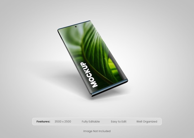 Design mockup per smartphone a schermo intero