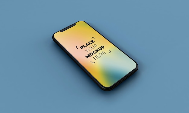 PSD mockup di smartphone a schermo intero