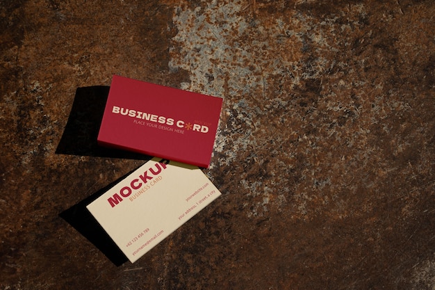 PSD full-side color business card mockup