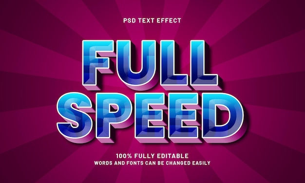 full speed editable text effects with a race and game theme