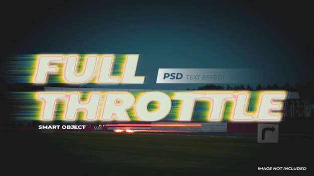 Full throttle text effect