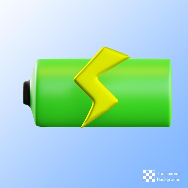 PSD fully charged battery 3d illustration