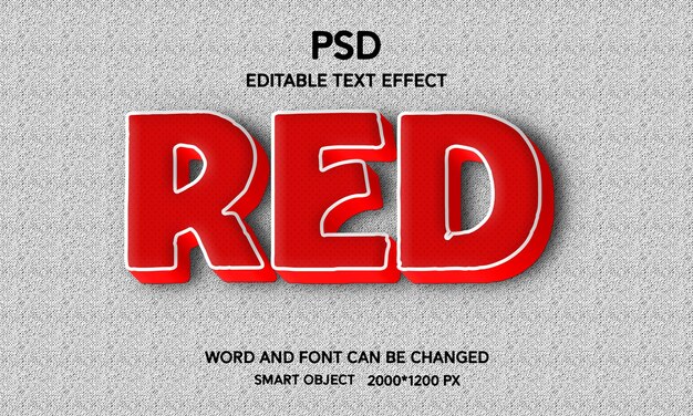 PSD effetto di testo 3d completamente modificabile con sfondo
